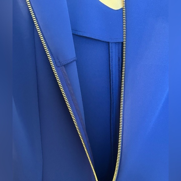 Calvin Klein Size 12 Dress NEW with tag Cobalt Blue Solid Sweetheart Nec… - Picture 4 of 10